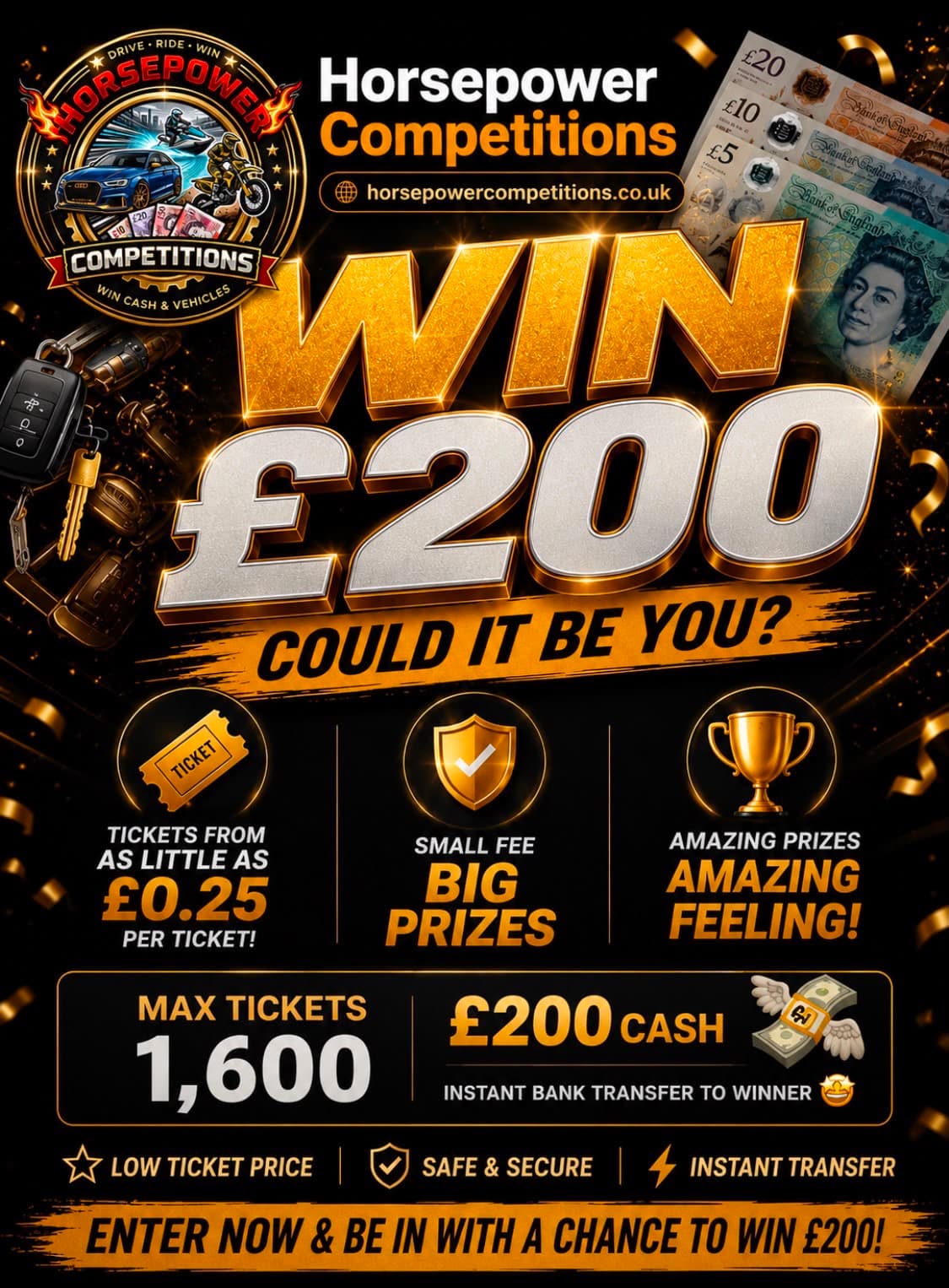 £200 Cash Prize